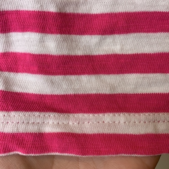 J Crew | Pink White Striped 100% Cotton Reimagined Girlfriend Tank Top XXL - Picture 7 of 8